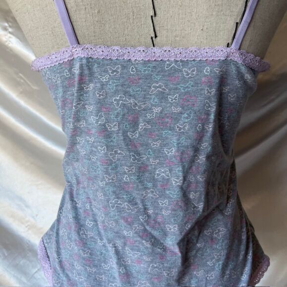 Rene Rafe Pink and gray Lace Coquette Butterfly top - Picture 6 of 7